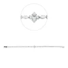 Armband aus 750 Gold Weißgold 20 Diamanten 1,39ct F-SI B:7,3mm L:17,5cm