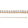 Armband aus 750 Gold weiß/rot 62 Brillanten 5,31ct TW-SI L:17,8cm 4er-Krappe