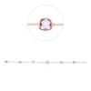 Armband aus 750 Rotgold 5 Amethyste 1,81ct pink 4 Brillanten 0,06ct TW-SI