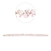 Armband aus 750 Rotgold 68 Saphire 19,38ct pink 6 Brillanten 0,32ct TW-SI