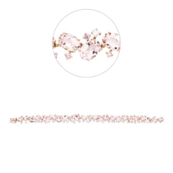 Armband aus 750 Rotgold 68 Saphire 19,38ct pink 6 Brillanten 0,32ct TW-SI