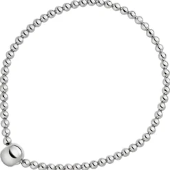 Armband aus 925 Silber Kugelarmband Silberarmband endlos elastisch dehnbar