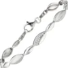 Armband aus 925 Silber mit 36 Zirkonia 19cm Armschmuck Armkette matt-glänzend