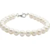 Armband aus Süßwasser Zuchtperlen creme weiß Perlenarmband klassisch elegant Hochzeit