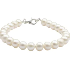 Armband aus Süßwasser Zuchtperlen creme weiß Perlenarmband klassisch elegant Hochzeit
