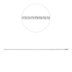 Armband aus 750 Weißgold 67 Brillanten 2,25ct TW-SI B:2,4mm L:17,3cm