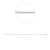 Armband aus 750 Weißgold 25 Brillanten 0,15ct TW-PI B:34,2mm L:17,8cm