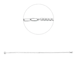 Armband aus 750 Weißgold 41 Brillanten 0,52ct TW-SI B:1,5mm L:17,8cm