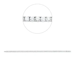 Armband aus 750 Weißgold 55 Brillanten 5,51ct TW-VSI B:3,1mm L:17,5cm 4er-Krappe