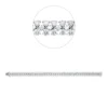Armband aus 750 Weißgold 135 Brillanten 10,51ct TW-PI B:7,4mm L:18cm