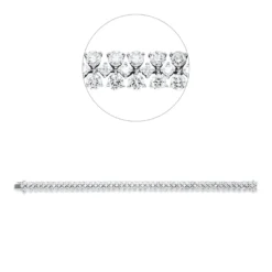Armband aus 750 Weißgold 135 Brillanten 10,51ct TW-PI B:7,4mm L:18cm