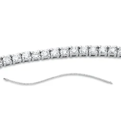 Armband aus 750 Weißgold 82 Brillanten 2,07ct TW-SI B:1,7mm L:17,8cm 4er-Krappe