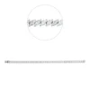Armband aus 750 Weißgold 45 Diamanten Navette-Schliff 9,3ct F-SI B:5mm L:17,5cm
