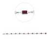 Armband aus 750 Weißgold 10 Rubine 2,73ct rot 10 Brillanten 0,21ct F-VSI L:18cm
