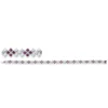 Armband aus 750 Weißgold 63 Rubine 1,77ct rot 80 Brillanten 2,04ct TW-SI