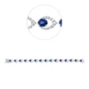 Armband aus 750 Weißgold 15 Saphire 7,36ct blau 195 Brillanten 2,06ct F-VVS/VS