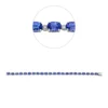Armband aus 585 Weißgold 22 Tansanite 10,71ct blau 22 Brillanten 0,49ct TW-SI