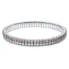 Armband Flex-Band 2-reihig aus 750 Weißgold 172 Diamanten 9,47ct Ø65mm 4er-Krappe