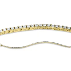 Armband 750 Gold gelb/weiß 72 Diamanten Prinzess-Schliff 2,93ct TW-VSI L:17,8cm