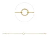 Armband Kreis aus 750 Gold Gelbgold 22 Brillanten 0,07ct TW-SI L:18cm