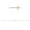 Armband Kreuz aus 750 Gold Gelbgold 23 Brillanten 0,09ct TW-SI L:18cm