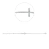 Armband Kreuz aus 750 Weißgold 21 Brillanten 0,17ct TW-SI B:10,2mm L:16,5cm