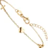 Armband mit 3 Anhängern Glaube Liebe Hoffnung aus 925 Silber vergoldet 16-19cm