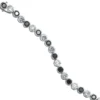 Armband mit Zirkonia schwarz weiß, 925 Silber rhodiniert, 19 cm