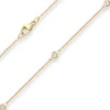 Armband Rund-Ankerkette mit Zirkonia Goldarmband aus 375 Gold Gelbgold 19cm