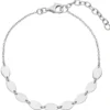 Armband 925 Silber rhodiniert Plättchen Rundankerkette Armschmuck 16-19cm