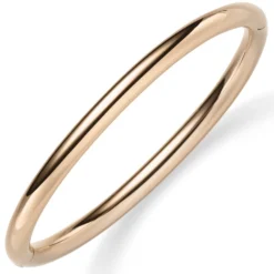 Armreif Armband Armschmuck aus 585 Gold Rotgold, 5mm breit, abgerundet glänzend
