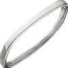Armreif Armband aus 925 Silber flach eckig 58,9x54,7mm Armschmuck schlicht