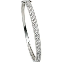 Armreif Armschmuck Armband aus 925 Silber mit Zirkonia weiß Damen