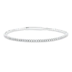 Armreif aus 750 Gold Weißgold 41 Brillanten 0,9ct W-SI 48x58mm