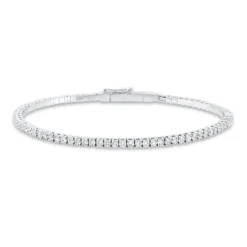 Armreif aus 750 Gold Weißgold 78 Brillanten 2,28ct TW-SI 48x58mm