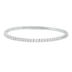 Armreif aus 750 Gold Weißgold 65 Brillanten 2,95ct TW-SI 46x56mm
