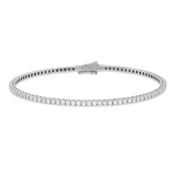 Armreif aus 750 Gold Weißgold 86 Diamanten 1,51ct TW-SI 47x55mm