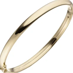 Armreif 54,1mm x 62,4mm ovaler Armband aus 375 Gold Gelbgold Armschmuck