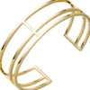 Armspange offener Armreif Armband Armschmuck, 3-reihig, 925 Silber vergoldet