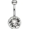 Bauchnabelpiercing Piercing aus Edelstahl mit Swarovski Elements glänzend