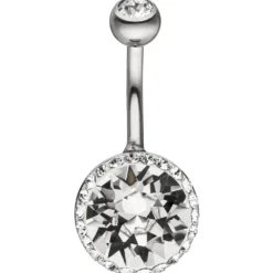 Bauchnabelpiercing Piercing aus Edelstahl mit Swarovski Elements glänzend