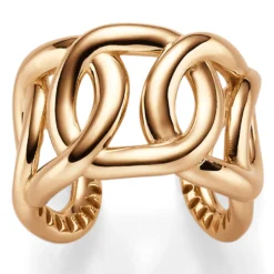 Breiter offener Ring Damenring aus 585 Gold Rotgold Breite 17mm