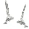 Brisur Ohrringe Ohrhänger 25mm Ohrschmuck für Kinder Delfine 925 Silber