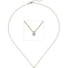 Collier Ankerkette mit Anhänger Solitär Diamant 0.15Ct 585 Rotgold 45cm