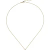 Collier Ankerkette mit Anhänger Solitär Diamant 0.15Ct 585 Gelbgold 45cm