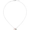Collier Ankerkette mit Anhänger 925 Silber bicolor vergoldet 18 Zirkonia 42-45cm