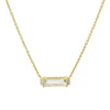 Collier aus 585 Gelbgold Amethyst 1,28ct grün 6 Brillanten 0,03ct W-PI L:45cm