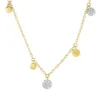 Collier aus 750 Gelbgold 28 Brillanten 0,1ct I-SI L:45,7cm Fassung rhodiniert
