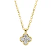 Collier aus 750 Gelbgold 4 Brillanten 0,09ct TW-SI 1 Brillant 0,01ct TW-SI L:45cm