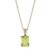Collier aus 750 Gelbgold Peridot 1,54ct grün 8 Brillanten 0,04ct TW-SI L:45cm